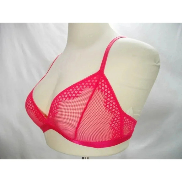 LARGE On Gossamer The Show Off Bralette G5112 Vermillion Coral NWT New with Tags - Picture 6 of 8